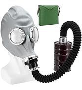 WJJIYR Full Face Gas Mask- Reusable Full Face Respirator Mask with 40mm Activated Carbon Can Agai...