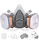 AirGearPro M-500 Reusable Respirator Mask with A1P2 Filters | Anti-Gas, Anti-Dust | Gas Mask Idea...