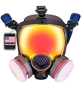 PD-100 Inferno Red Full Face Respirator Mask