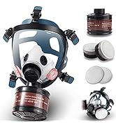 AMZYXUAN Gas Masks Survival Nuclear and Chemical, Gas Mask with 40mm Activated Carbon Filter and ...