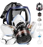 WJJIYR Gas Masks Survival Nuclear and Chemical - Full Face Mask, Gas Respirator with Activated Ca...